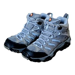 Merrell Grey And Light Blue Suede Hiking Boots Womens Size 7